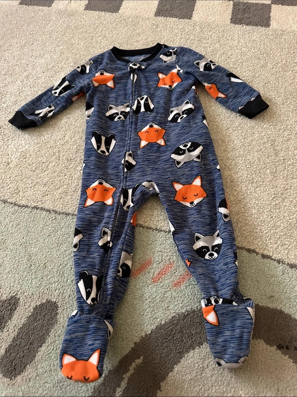 Baby boy fleece footie